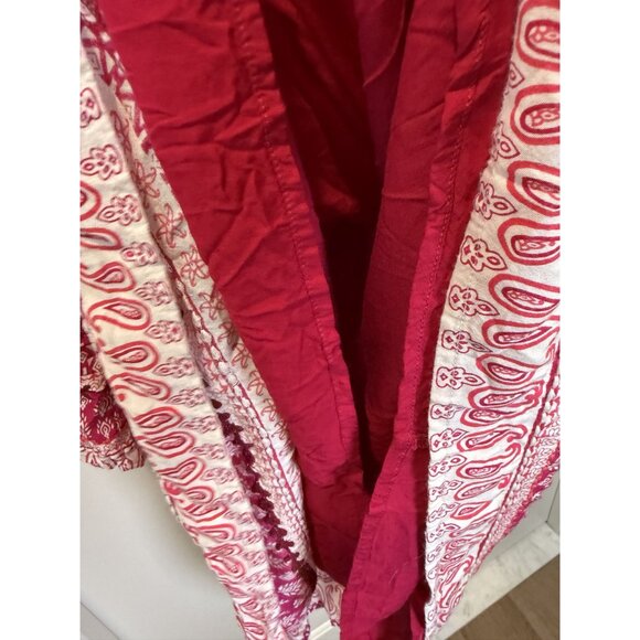 Maeve By Anthropologie Red Boho Floral Tunic‎ Dress M Boho Festival Coastal - Picture 4 of 7